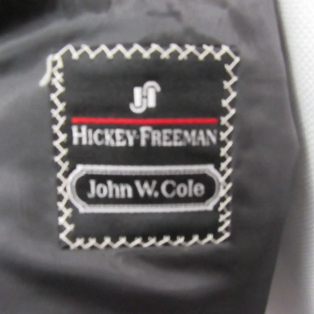 Hickey Freeman Mens Sport Coat 46L Brown Plaid Wool Cashmere Single‎ Vent